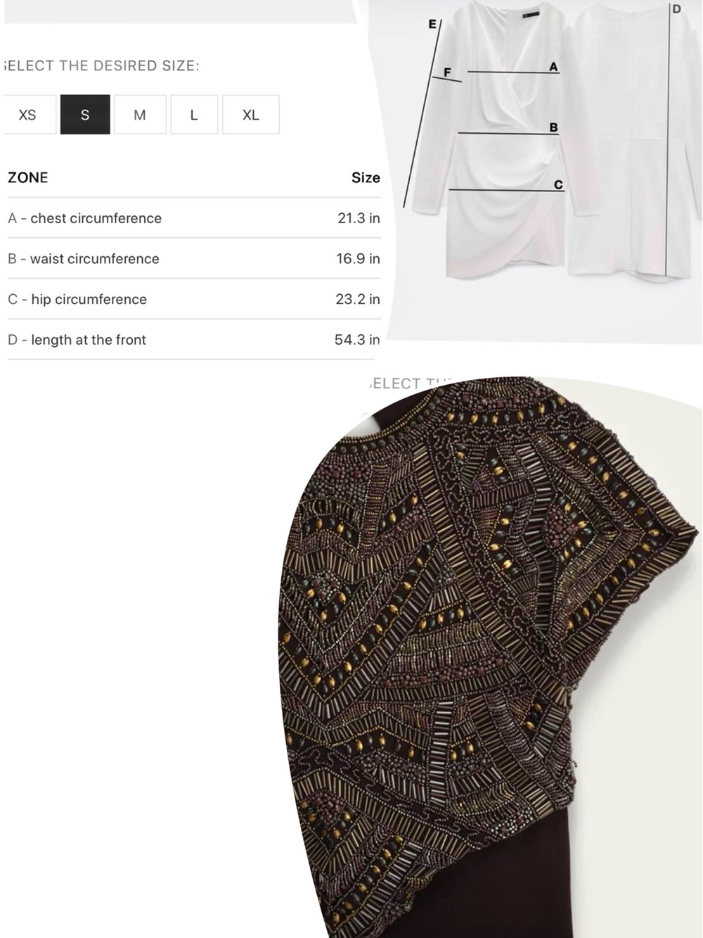 Zara 🔥 Beaded Embroidery Top Dress Backless Limited Edition STUNNER Small - Picture 6 of 16